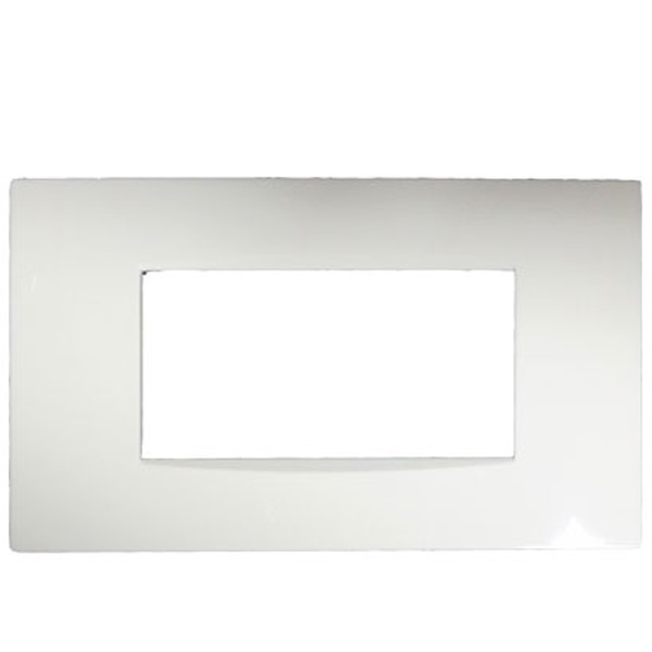 Picture of Norisys Cube C5404.01 4 Module Vector Frost White Cover Plate With Frame