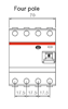 Picture of ABB 25A 100mA 4 Pole RCCB