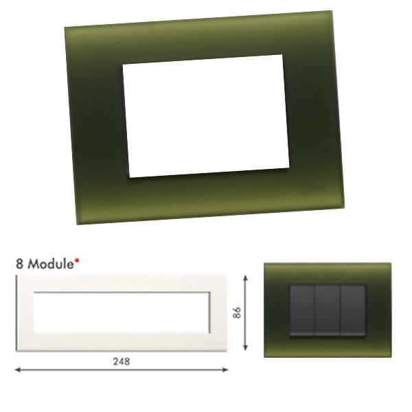 Picture of GM Casablanca POSB08011 Horizontal 8M Candy Harbal Green Plate