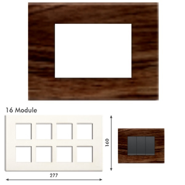 Picture of GM Casablanca PNSB16008 16M Wood Dark Oak Cover Plate With Frame