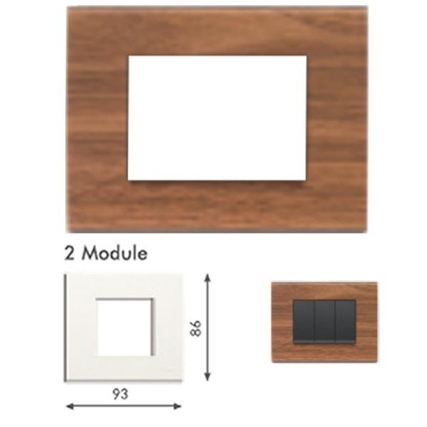 Picture of GM Casablanca PNSB02002 2M Wood Italian Walnut Cover Plate With Frame