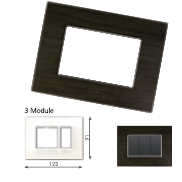 Picture of GM Casaviva PJSF03003 Wood (2+1) 3M Wenge Cover Plate With Frame