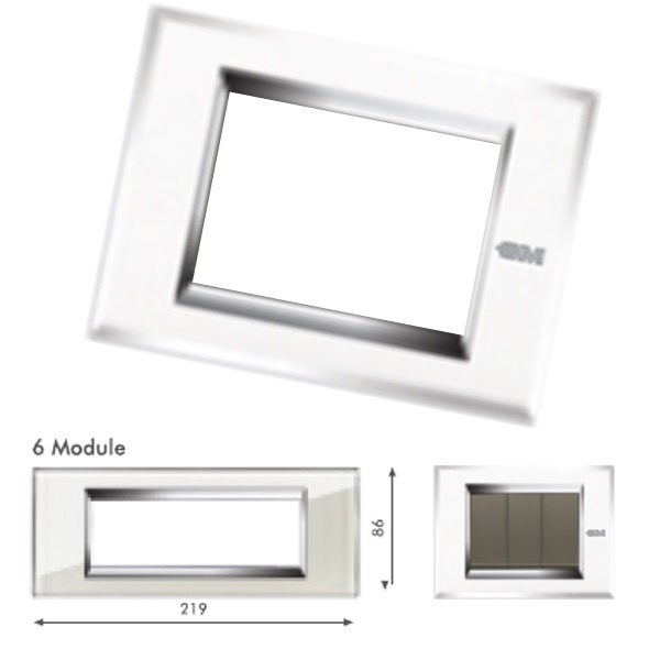 Picture of GM Naturalz PD06005 6M Exclusive Crystalline White Cover Plate With Frame