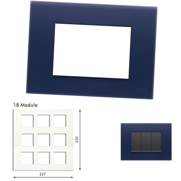 Picture of GM Casablanca PLSB18010 18M Soft London Blue Cover Plate With Frame