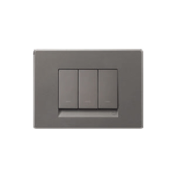 Picture of L&T Englaze CB92106FM01 6 Module Mountain Grey Cover Plate With Frame