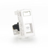 Picture of GM AA1043 White RJ11 Socket With Shutter And Name Plate