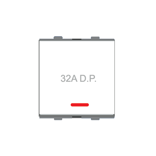 Picture of Micron Artize 32A DP White LED Switch