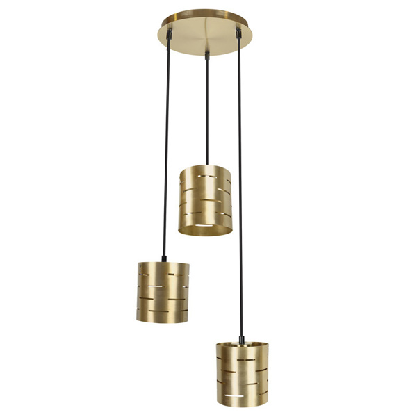 Picture of Philips Roseate 58138 E-27 (Bulb Base) Matt Gold Three Head Pendant Light