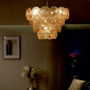 Picture of Philips Blossom 581859 E-27 (Bulb Base) Chrome & Amber Pendant Chandeliers