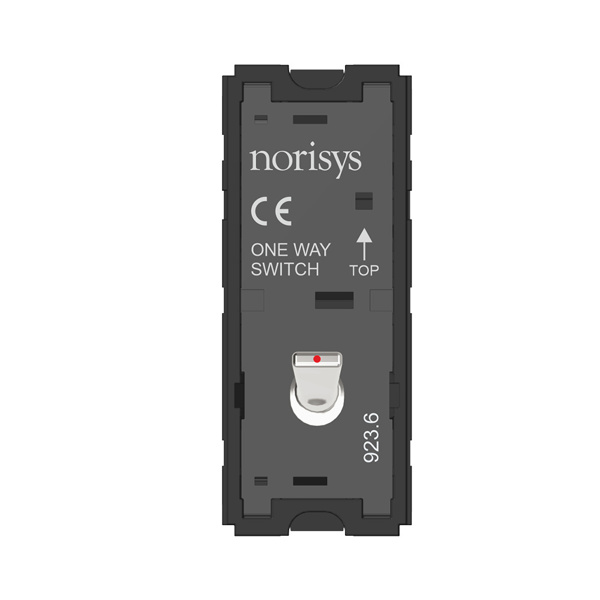 Picture of Norisys TG9 T9111.31 16A 1 Way With Indicator 1 Module Glossy Chrome Metal Lever Switches