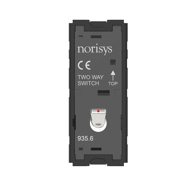 Picture of Norisys TG9 T9201.31 6A 2 Way With Indicator 1 Module Glossy Chrome Metal Lever Switches