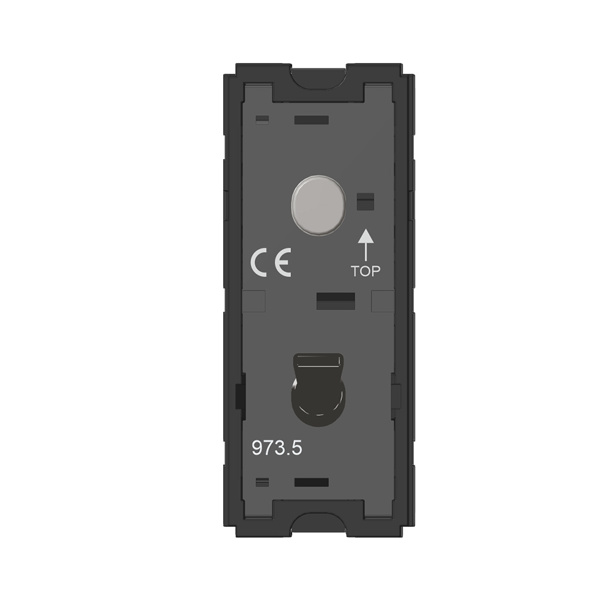 Picture of Norisys TG9 T9800.33 6A 2 Way + Blank 1 Module Glossy Black Metal Lever Twin Switches