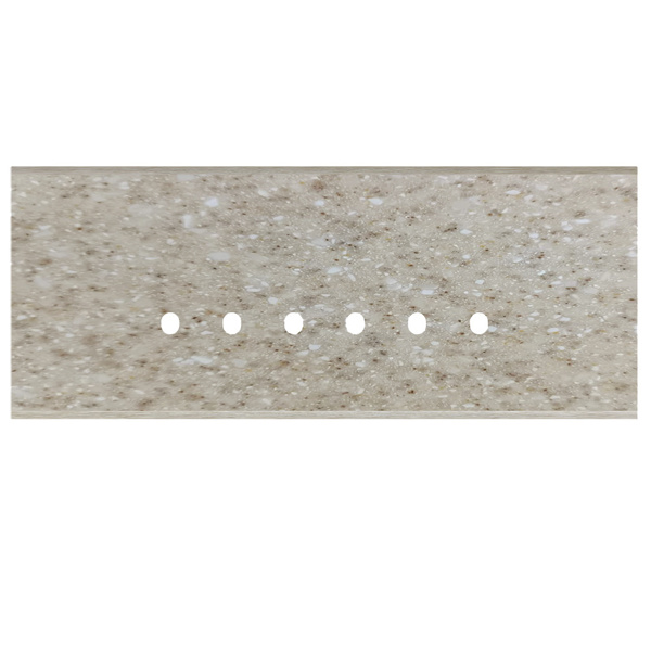 Picture of Norisys TG9 TM616.11 6M Size Plate With 6 Holes Terra Beige Solid Marble Cover Plates With Frames