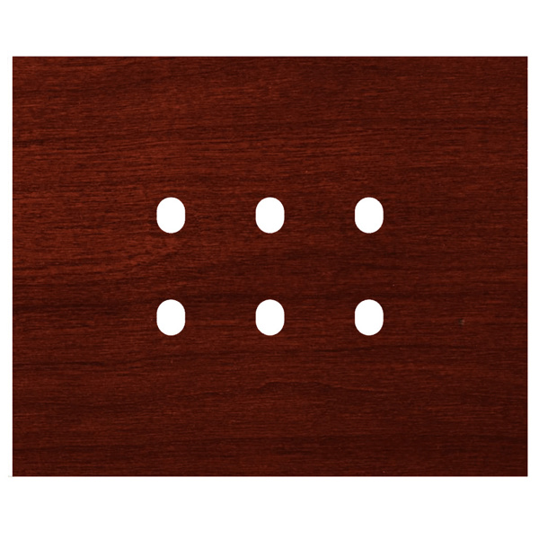 Picture of Norisys TG9 TW323.06 3M Size Plate With 6 Holes Dark Mahogany Solid Wood Cover Plates With Frames