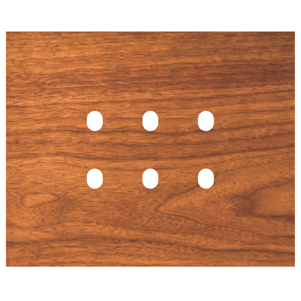 Picture of Norisys TG9 TW323.29 3M Size Plate With 6 Holes Walnut Solid Wood Cover Plates With Frames