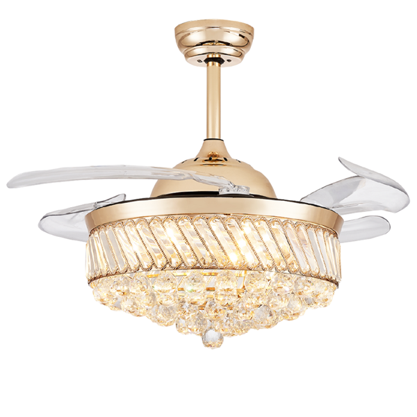 Picture of LUFT Glint 52" Gold Retractable Blades Luxury Ceiling Fan