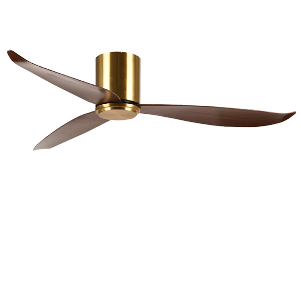 Picture of LUFT Raser II Hugger 52" Antique Brass Wood Luxury Ceiling Fan