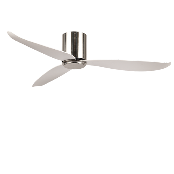 Picture of LUFT Raser II Hugger 46" Brushed Chrome White Luxury Ceiling Fan