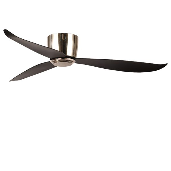 Picture of LUFT Raser II 52" Brushed Chrome Black Luxury CTC Ceiling Fan