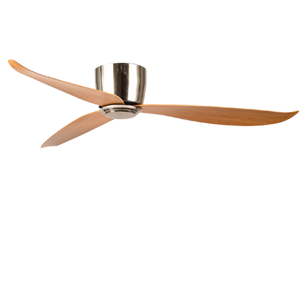 Picture of LUFT Raser II 52" Brushed Chrome Teak Luxury CTC Ceiling Fan