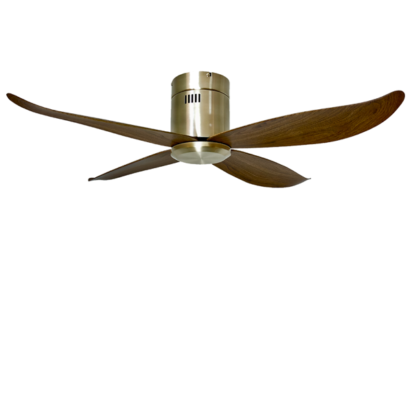 Picture of LUFT Raser IV Hugger 46" Antique Brass Wood Luxury Ceiling Fan