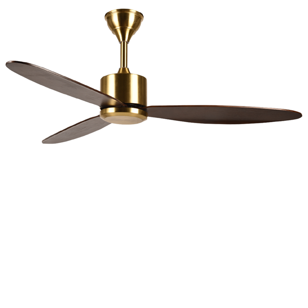 Picture of LUFT Stella 34" Antique Brass Wood Luxury Ceiling Fan