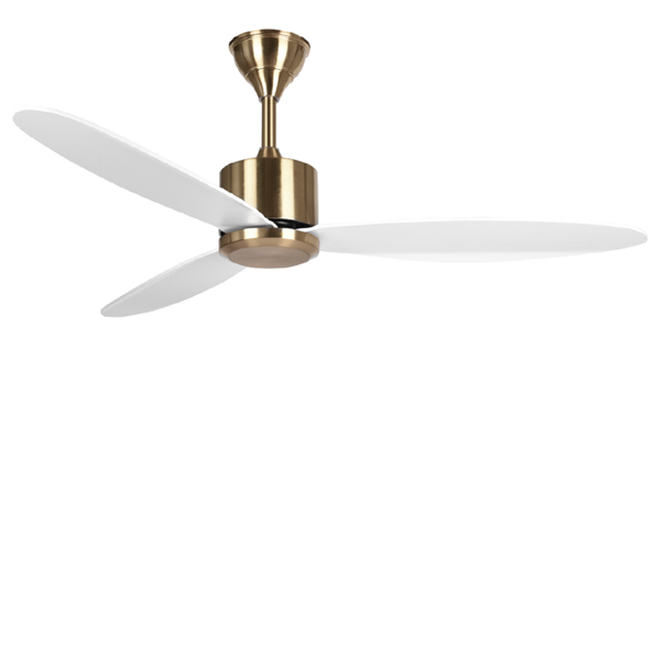 Picture of LUFT Stella 46" Antique Brass White Luxury Ceiling Fan