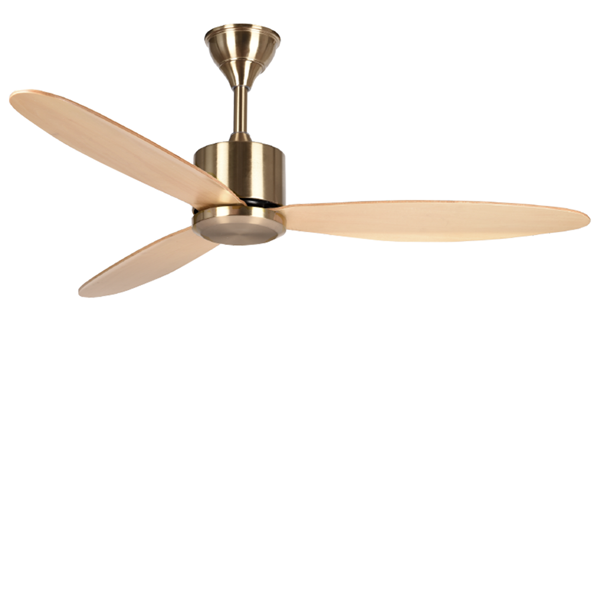 Picture of LUFT Stella 52" Antique Brass Teak Luxury Ceiling Fan