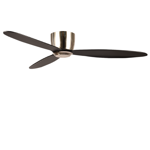 Picture of LUFT Stella 40" Brushed Chrome Black Luxury CTC Ceiling Fan