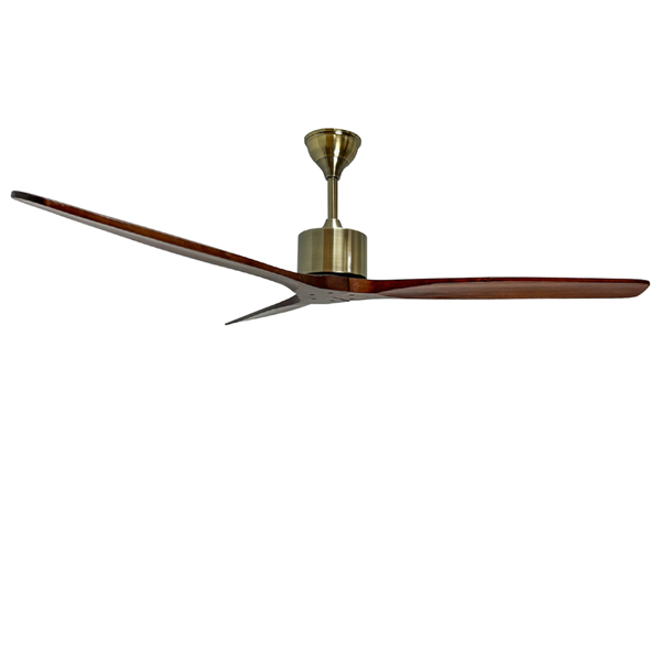 Picture of LUFT Lusso II 60" Antique Brass Walnut Luxury Ceiling Fan