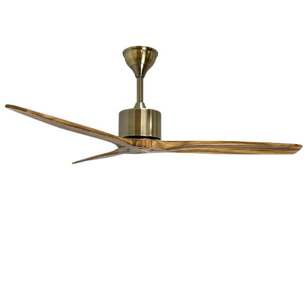 Picture of LUFT Lusso II 36" Antique Brass Wood Luxury Ceiling Fan