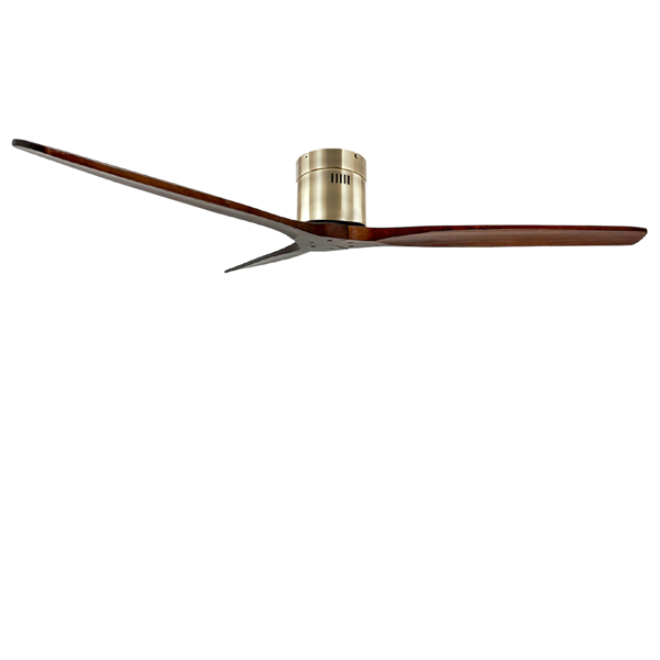 Picture of LUFT Lusso II Hugger 36" Antique Brass Walnut Luxury Ceiling Fan