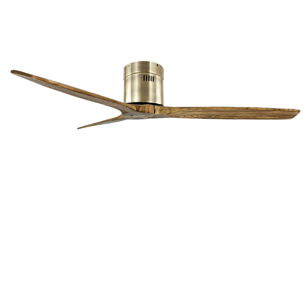 Picture of LUFT Lusso II Hugger 36" Antique Brass Wood Luxury Ceiling Fan