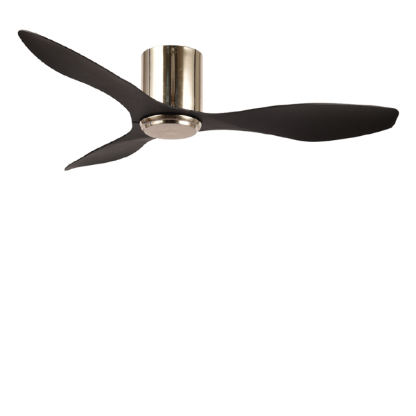 Picture of LUFT Citron II Hugger 48” Antique Brass Black Luxury Ceiling Fan