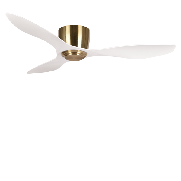 Picture of LUFT Citron II 48” Antique Brass White Luxury CTC Ceiling Fan