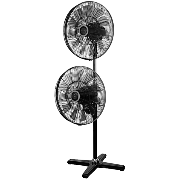 Picture of LUFT Olivia 18" Black Luxury Twin Pedestal Fan